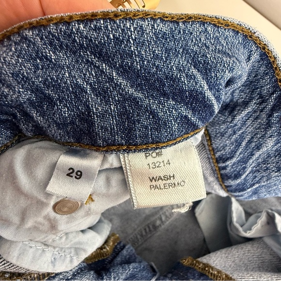 Reformation - Distressed Blue high rise bootcut jeans - color paloma- 29 - Picture 6 of 10